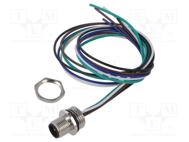 Conector M12 tată 5 pini 2A 60V IP67 drept cablu LUTRONIC
