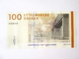 Rara! Danemarca 100 Kroner 2009 semnaturi:Sorensen/Nils Bernstein,bancnota din imagini in stare foarte buna la cel mai mic pret