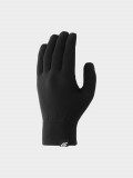 Mănuși din tricot fără cusături Touch Screen unisex - negre, 4F Sportswear