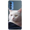 Husa compatibila cu Motorola G20 model Heterochromia cat, Silicon, TPU, Viceversa, Transparent, Carcasa
