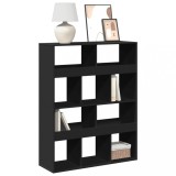 VidaXL Bibliotecă, negru, 100x33x125,5 cm, lemn prelucrat 3309358