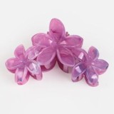 Clamă de păr cu flori, Efect Marble, Lila, 10 cm, CMCLASS