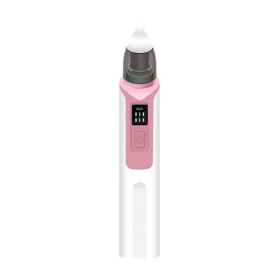 Aspirator nazal pentru bebelusi, electric, 2 capete diferite si 11 filtre, 6 viteze, putere 487 mmHg, roz foto