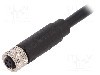 Conector M8, 5 pini, clasa etanseitate IP67, BULGIN - PXPTPU08FBF05BCL010PUR
