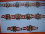 HOPCT LOT NR 8 OAMENI CELEBRI / PERSONALITATI ALE OMENIRII -14 BUC-ETICHETE VECHI DE TRABUCURI -COLECTIE DE LUX-LITHO