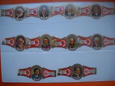HOPCT LOT NR 8 OAMENI CELEBRI / PERSONALITATI ALE OMENIRII -14 BUC-ETICHETE VECHI DE TRABUCURI -COLECTIE DE LUX-LITHO