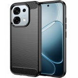 Husa Oppo A6 Pro 4G Asteroid GSM Carbon Silicone, negru