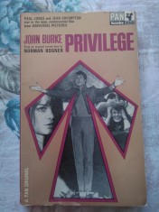 ✅ CARTE &Icirc;N LIMBA ENGLEZĂ * PRIVILEGE * JOHN BURKE 1967
