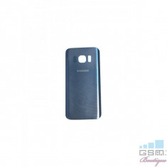 Capac Baterie Spate Samsung Galaxy S7 G930 Cu Adeziv Sticker Albastru foto