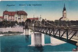Oradea. Podul Crisului cu Biserica Reformata / Nagyv&aacute;rad. K&ouml;r&ouml;shid a Ref.