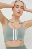 Adidas Performance sutien sport Aeroimpact culoarea verde