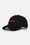 HUGO șapcă de baseball din bumbac culoarea negru, cu imprimeu, 50533410