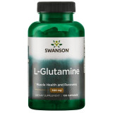 Cumpara ieftin L-Glutamina (500 mg), Swanson L-Glutamine - 100 capsule (100 doze)