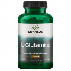 L-Glutamina (500 mg), Swanson L-Glutamine - 100 capsule (100 doze) foto