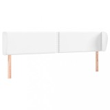 Cumpara ieftin Tablie de pat cu aripioare alb 203x23x78/88 cm piele ecologica