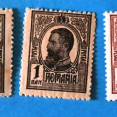 TIMBRE ROMANIA -LOT CAROL I -TIPOGRAFIATE -urme de sarniera -vezi pozele