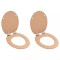 vidaXL Capace WC cu &icirc;nchidere silențioasă, 2 buc., MDF, design bambus 276994
