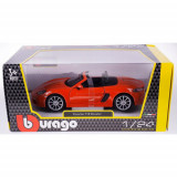 Macheta masinuta Bburago Porsche 718 Boxster 1/24, portocaliu, 21087, Oem