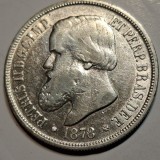 Brazilia 1000 reis 1878 argint Pedro II