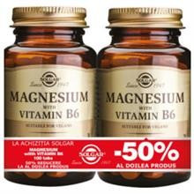 Supliment Alimentar Magnesium cu B6 Solgar 100tbl 1+1-50% Cod: 29875 foto