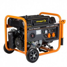 Stager GG 7300W generator open-frame 5.8kW, monofazat, benzina, pornire la sfoara - 6960270420271 foto