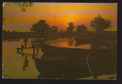 CPIB 19910 CARTE POSTALA - AMURG IN DELTA DUNARII, BARCA foto