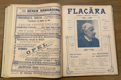 Revista Flacara - anul 1 complet - 1911 Cosbuc Rosetti St O Iosif Sadoveanu foto