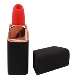 Stimulator Lipstick, 4 Moduri Suctiune, Silicon, USB, Rosu, 13 cm