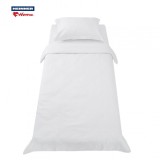 Lenjerie de pat hotel damasc, single, dungi satinate de 1cm, Heinner