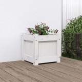 Jardiniera de gradina, 31x31x31 cm, alb lemn masiv de pin GartenMobel Dekor, vidaXL