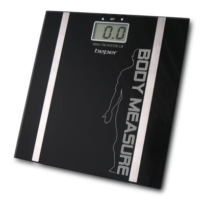 Cantar corporal de diagnostic Beper, 150 kg, 10 memorii, display LCD foto