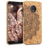 Husa pentru Motorola Moto G6 Plus, Pluta, Maro, 45778.01, Carcasa, Kwmobile