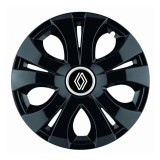Set 4 Capace Roti pentru Renault Nou, model Top Black, R15
