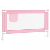 Cumpara ieftin Balustrada de protectie pat copii, roz, 140x25 cm, textil