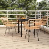VidaXL Set mobilier de grădină, 5 piese, poliratan
