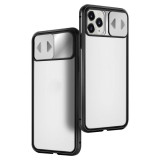 Husa iPhone SE 2020 / iPhone 8 / iPhone 7, Wozinsky Magnetic Cam Slider, Magnetica, Protectie 360, Folie Aplicata Fata + Spate, Negru, Carcasa