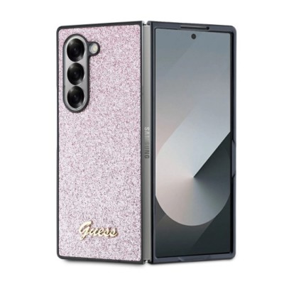 Husa pentru Samsung Galaxy Z Fold6 - Guess Glitter Script (GUHCZFD6HGGSHP) - Pink foto