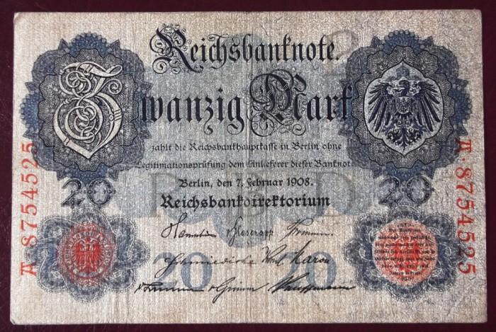 Germania 20 mark 1908 seria 525 **