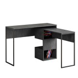 Cumpara ieftin Birou extensibil Badau melamina gri inchis 110x37x77cm