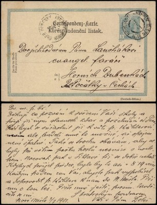 Austria 1901 Postal History Rare Old postcard postal stationery Nove Mesto D.614 foto