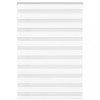 Jaluzea tip zebra alb lățime țesătură 105,9 cm poliester