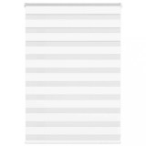 vidaXL Jaluzea tip zebra alb lățime țesătură 105,9 cm poliester