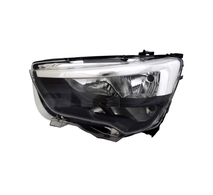 Far Opel Combo/Life, 09.2018-, montare fata, stanga, cu lumina de zi; H1+H7+W21/5W; electric; fara motor; halogen, TYC