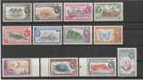 Colonii engleze, British Honduras, 1953, vederi, fauna, tapir, fluture, MNH