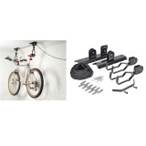 HI Sistem de ridicare pentru biciclete, negru, metal 429124
