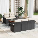 Cumpara ieftin Set de canapele pentru grădină 6 pcs Negru Rattan poli