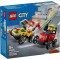 Lego City Pachet De Curse Furgoneta De Pizza Vs. Camion De Pompieri 60458