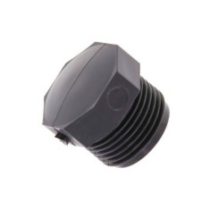 Dop din plastic cu filet exterior pentru accesorii picurare, negru, FE, 1/2&quot;