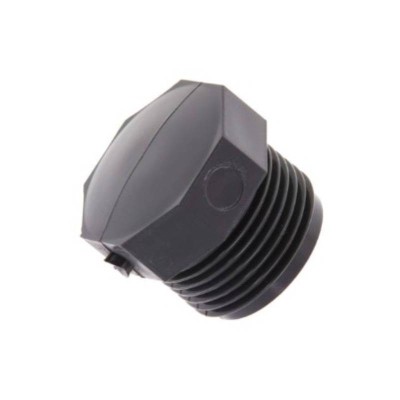 Dop din plastic cu filet exterior pentru accesorii picurare, negru, FE, 1/2&amp;quot; foto
