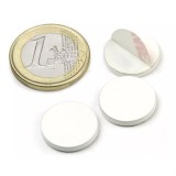 Disc metalic cu autoadeziv, &Oslash;16 x 2 mm, alb